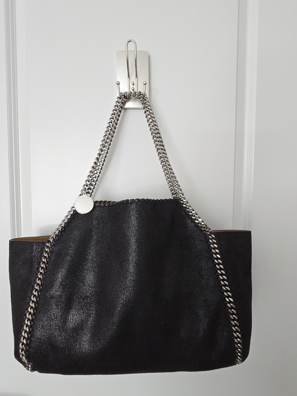 Stella McCartney Large Reversable Falabella Tote with Silver Chain Trim